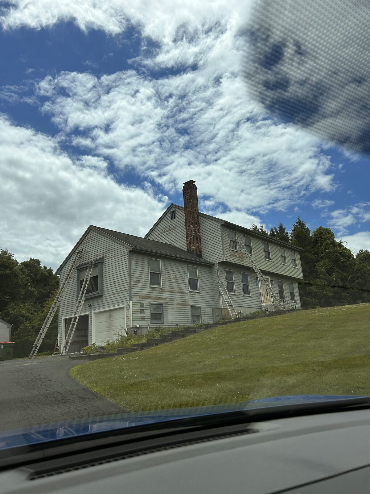Two-story siding prep