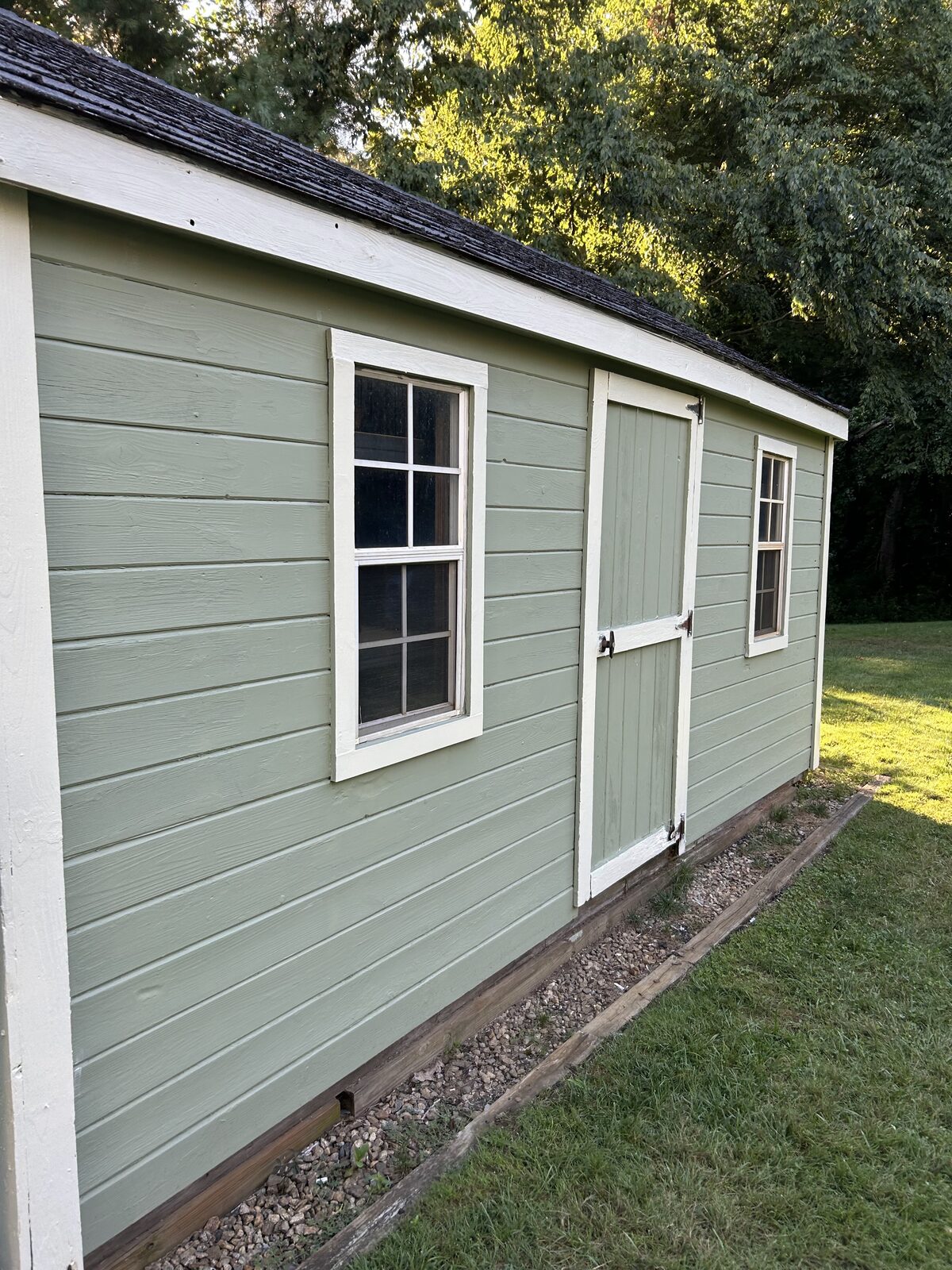 Backyard shed repaint — after